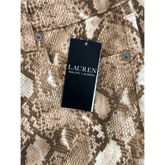Lauren Ralph Lauren Jeans Women 8 High Rise Skinny Super Stretch Snake Print NWT - Picture 16 of 16